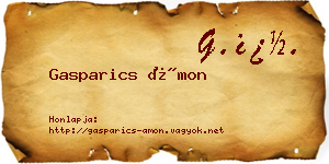 Gasparics Ámon névjegykártya